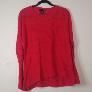 Trendy Threads Red Pullover Knit‎ Sweater, bell sleeve Size 1X